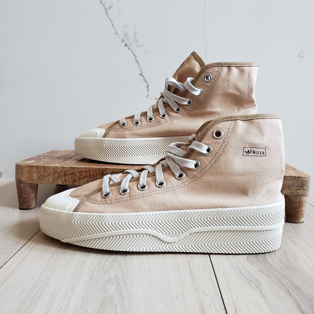 Adidas Sneakers Mens 8 Pale Nude Nizza 2 Platform High Tops